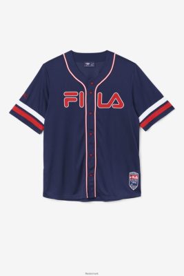 FILA Danmark - 2pac baseball jersey fila marineblå/rød/hvid V4N06V212