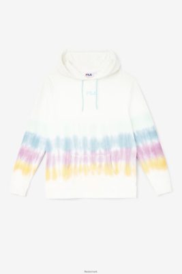 FILA Danmark - aerolynn tie dye hættetrøje hvid tie dye fila V4N06V1529