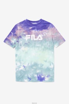FILA Danmark - alivia tie dye t-shirt fila aruba blå tie dye V4N06V1400
