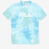 FILA Danmark - alivia tie dye t-shirt hvid/splish/all/latigo bay fila V4N06V1403