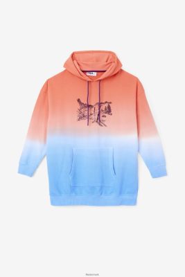 FILA Danmark - destiny oversized hættetrøje orange/charisma/cayenne fila V4N06V1535