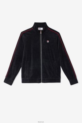 FILA Danmark - deverall velourjakke fila sort/rød/skovgrøn V4N06V812