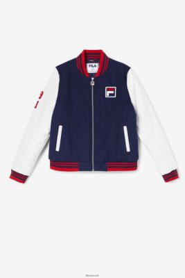 FILA Danmark - dixon varsity jakke marineblå/hvid/rød fila V4N06V1757