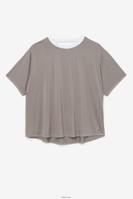 FILA Danmark - fi-lux kortærmet top fila gargoyle/lavendelblå V4N06V1922