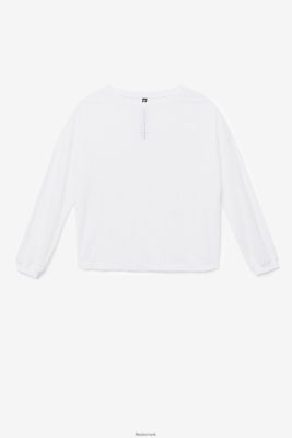 FILA Danmark - fi-lux mesh langærmet top hvid fila V4N06V1895