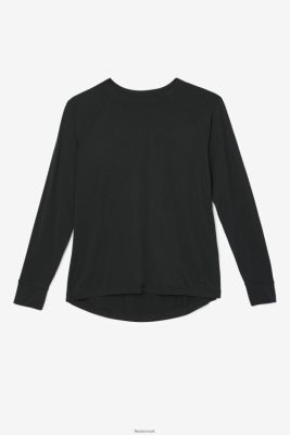 FILA Danmark - fi-lux mesh ryg langærmet crew fila sort V4N06V1868