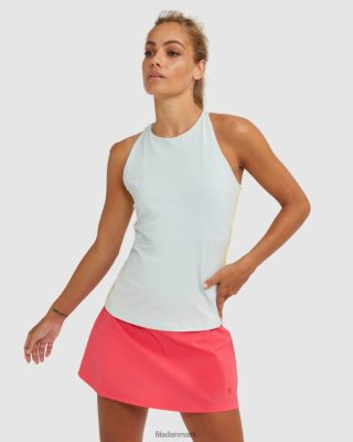 FILA Danmark - fila high neck racerback tank fila grey/sunshine V4N06V2918