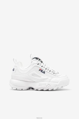 FILA Danmark - kvinders disruptor 2 premium fila hvid/marineblå/rød V4N06V1190