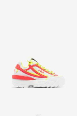 FILA Danmark - store børns disruptor 2 exp fila hvid/firy coral/gul V4N06V2054