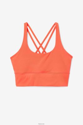 FILA Danmark - uplift cross back bh top fila hot coral V4N06V1790