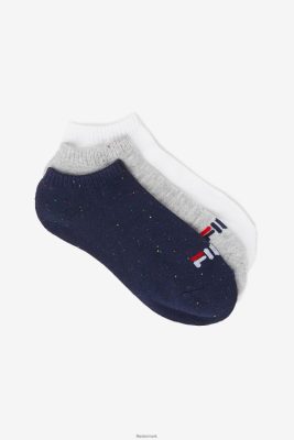 FILA Sandaler - grå multi fila kvinders speckle stripe no show sok 3-pack V4N06V1095