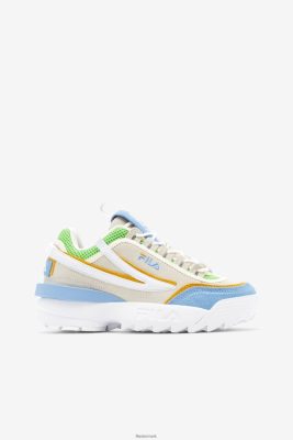 FILA Sandaler - hvid/skumringsblå/jasmingrøn fila dame disruptor 2 exp V4N06V1203