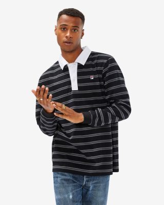 FILA Sandaler - sort mænds badge rugby polo fila V4N06V2562