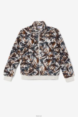 FILA Sko - fila drewe sherpajakke hejren/stormfuldt/dyb sø print V4N06V1783
