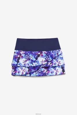 FILA Sko - fila navy print/marine pickleball lagdelt skort med tryk V4N06V2044