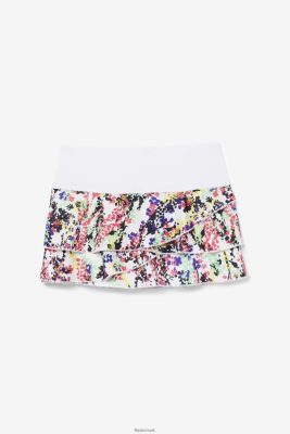 FILA Sko - fila pickleball tiered printet skort multicolor blomsterprint/hvid V4N06V2041